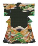 (image for) Kimono 000 - Black with Mountains